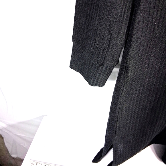 DellaRosa Medium Semi Sheer Women's Intimate Black Mid-thigh But. Down Sleepwear - Picture 5 of 9